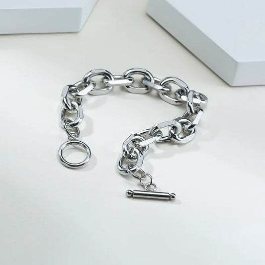 Ommani Stainless Steel Chain Bracelets Chunky for Men and Women